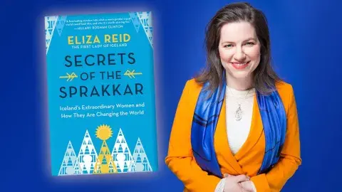 Journalist and editor, Eliza Reid and her first book, Secrets of the Sprakkar