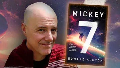Author Edward Ashton and his latest novel, Mickey7