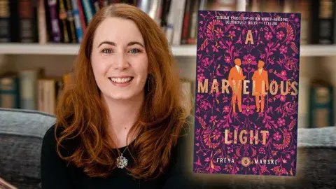 Author Freya Marske and her debut novel, A Marvellous Light