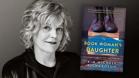 Author Kim Michele Richardson and her latest novel, The Book Woman’s Daughte