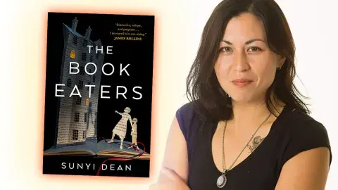 Author Sunyi Dean and her debut novel, The Book Eaters