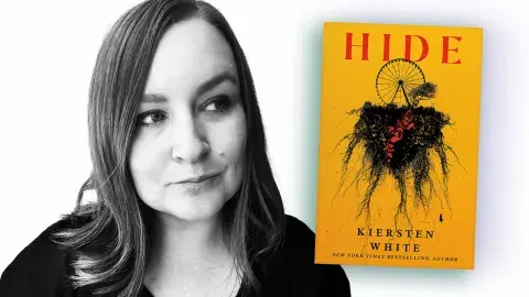 Author Kiersten White and her debut horror novel, Hide