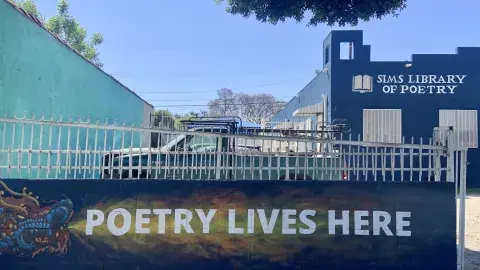 Sims Poetry Library from the outside