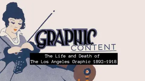Graphic content logo with 1920s flapper