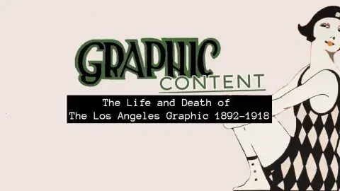 Graphic content logo with 1920s flapper