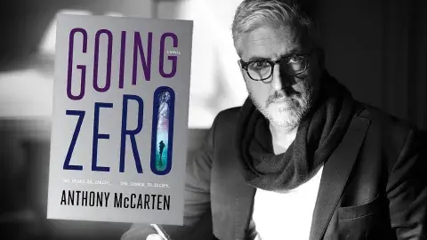 Author Anthony McCarten and his latest novel, Going Zero