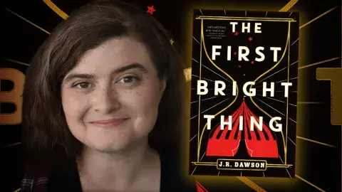 Author J.R. Dawson and her first novel, The First Bright Thing