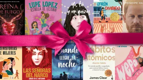 Collage con portadas de libros
