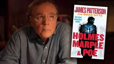Author James Patterson and his latest novel, Holmes, Marple & Poe