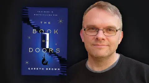 Author Gareth Brown and his debut novel, The Book of Doors