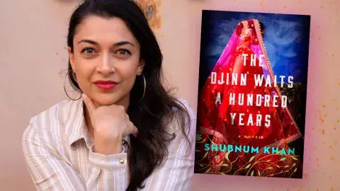 Author Shubnum Khan and her debut novel, The Djinn Waits a Hundred Years