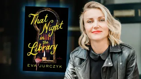 Author Meg Shaffer and her latest novel, That Night in the Library