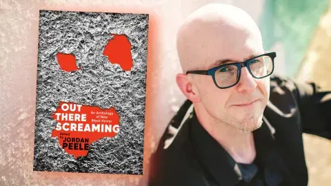 Editor John Joseph Adams and his latest anthology, Out There Screaming