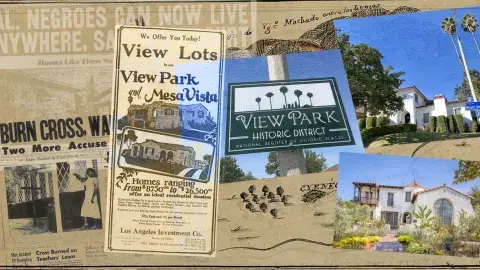 Collage of View Park history