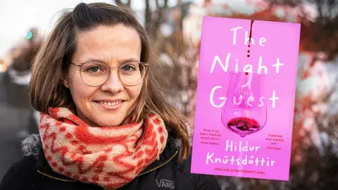 Author Hildur Knútsdóttir and her latest novel, The Night Guest