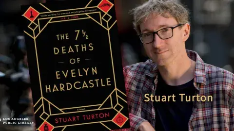 Author Stuart Turton and his debut novel, The 7½ Deaths of Evelyn Hardcastle