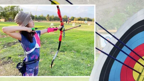 Practice time, Woodley Park Archery Range, 2020