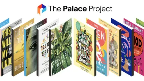 a carousel of books on the palace app