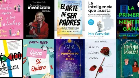 collage of 10 spanish book covers