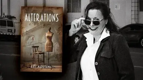 Author Kate Maruyama and her latest novel, Alterations