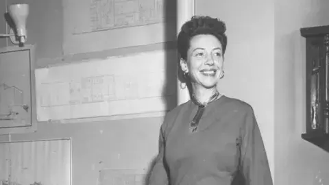 Lucille Raport shown at her architectural firm in 1961 (detail)