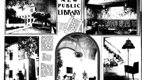 Los Angeles Sunday Times article about the library
