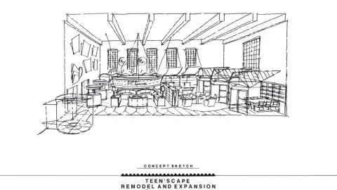 illustration of the teen'scape space in Central Library