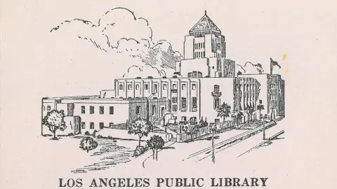 postcard of Central Library