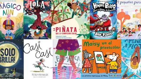 collage of 10 books