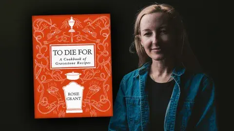 Author Rosie Grant and her book, To Die For