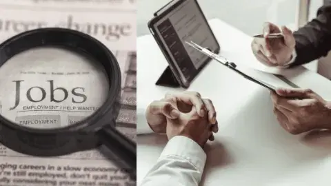 Job searching ad and interview