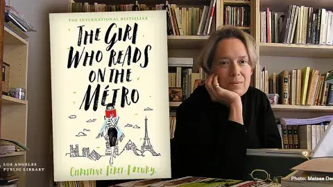 Author Christine Feret-Fleury and her latest novel, The Girls Who Reads on the Metro