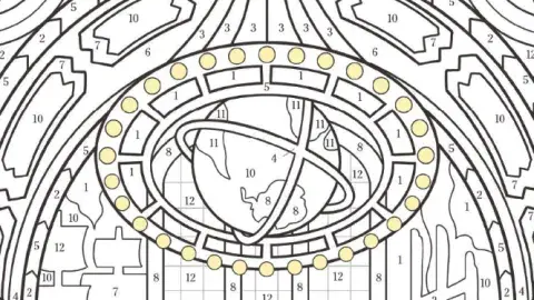 coloring page of the rotunda chadelier