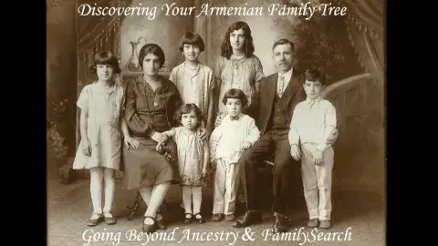 black and white historic photo of family