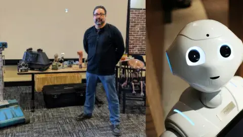 Paul Thompson and some robots