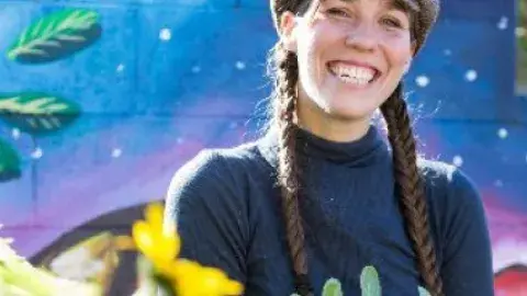 Woman smiling