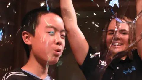 Large Bubbles with kids 
