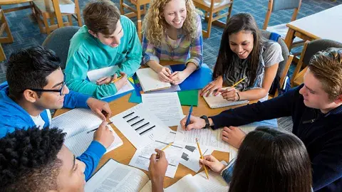 students doing homework