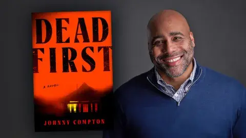 Author Johnny Compton and his latest book, Dead First