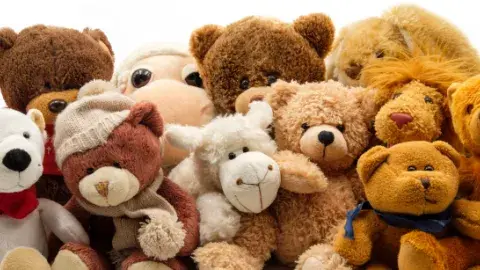 Several stuffed animals