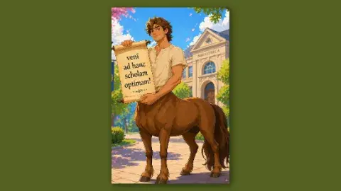 Centaur holding a Roman scroll.