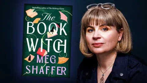 Author Meg Shaffer and her latest novel, The Book Witch