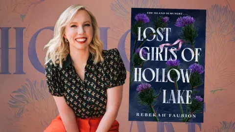Author Rebekah Faubion and her latest novel, Lost Girls of Hollow Lake