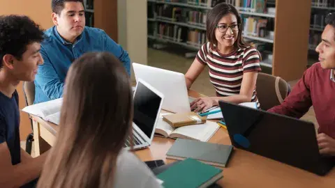 Students studying for College 