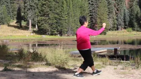 woman doing tai chi