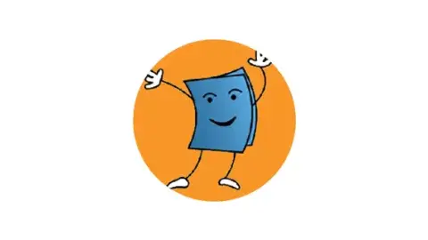 cartoon dancing book