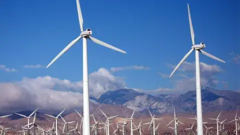 wind turbines in the desert