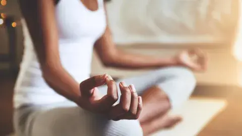 Person doing a yoga pose