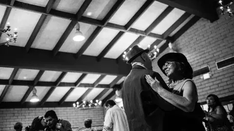two people dancing together