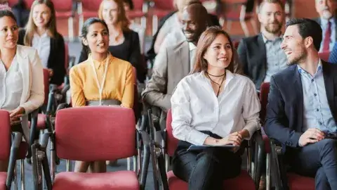 audience watching attentively